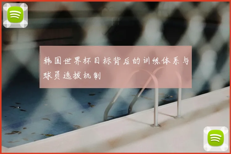 韩国世界杯目标背后的训练体系与球员选拔机制